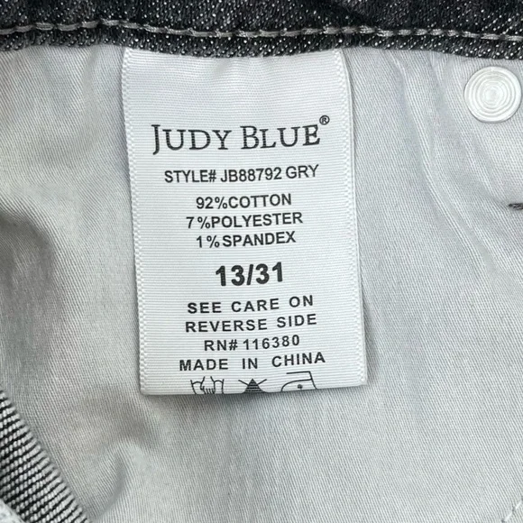Judy Blue Jeans Size 31 Gray Denim High Waist Tummy Control Released Hem - Picture 16 of 16